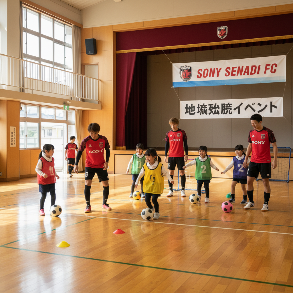 仙台市内の小学校や幼稚園でソニー仙台FCの選手が訪問する地域交流イベントはありますか?