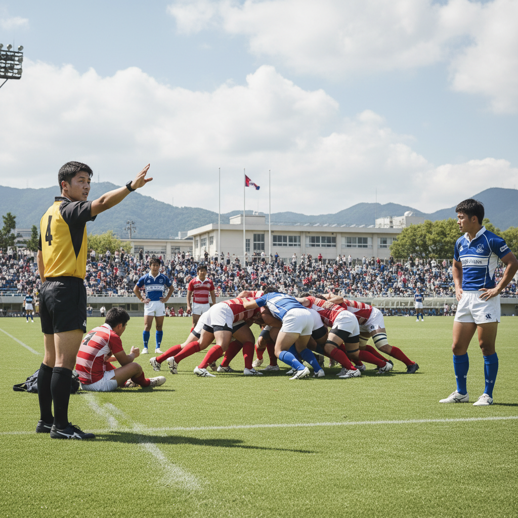 高校ラグビーの試合でよく見かける反則行為とその罰則について教えてください。