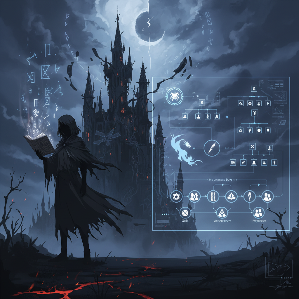深い世界観が特徴のダークファンタジーアニメで、物語の裏設定を分かりやすく解説しているものは?