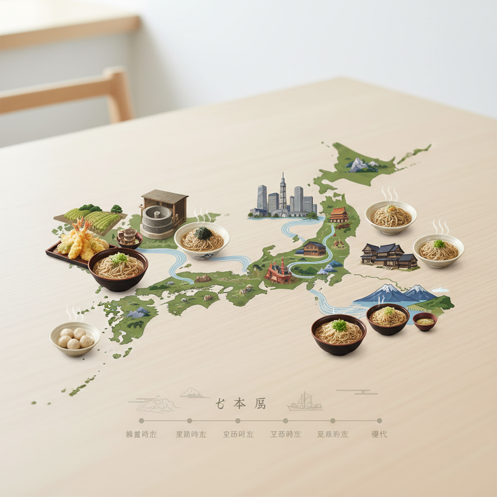 日本の伝統的なそば文化が地域ごとにどのように発展してきたのか、その経緯を知りたいです。
