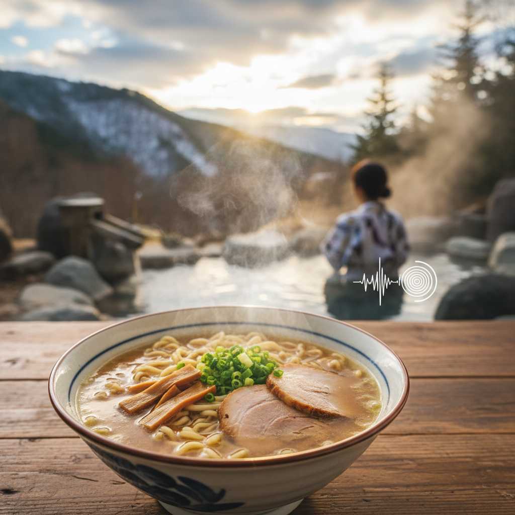 喜多方ラーメンと熱塩温泉:湯治効果を最大化する『五感同調』の旅路