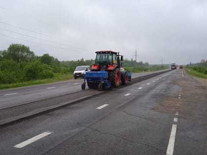 Стартовал ремонт дороги на границе Кировской и Нижегородской области