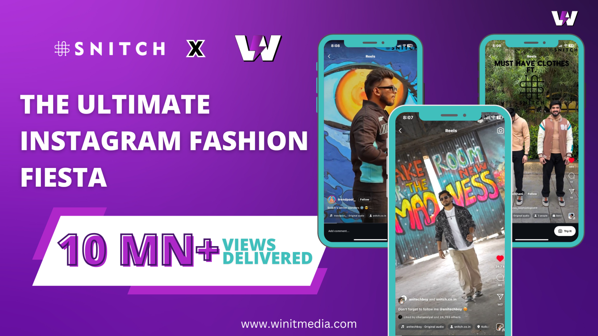 Snitch X Winit Media: The Ultimate Instagram Fashion Fiesta