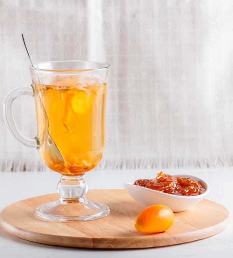 Имбирный чай с кумкватом