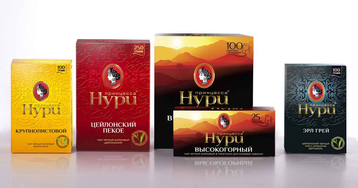 Чай торговой марки «Принцесса Нури»