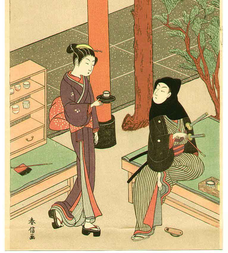 “Чайный домик”, 1768. Автор — Судзуки Харунобу (1724-1770)