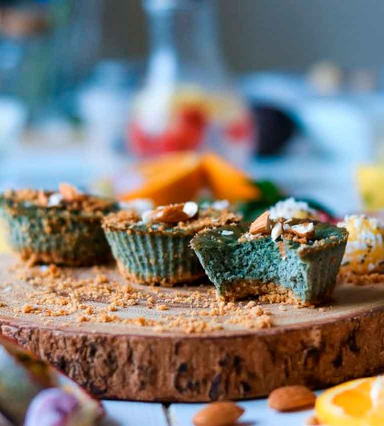 Матча маффины с кокосом