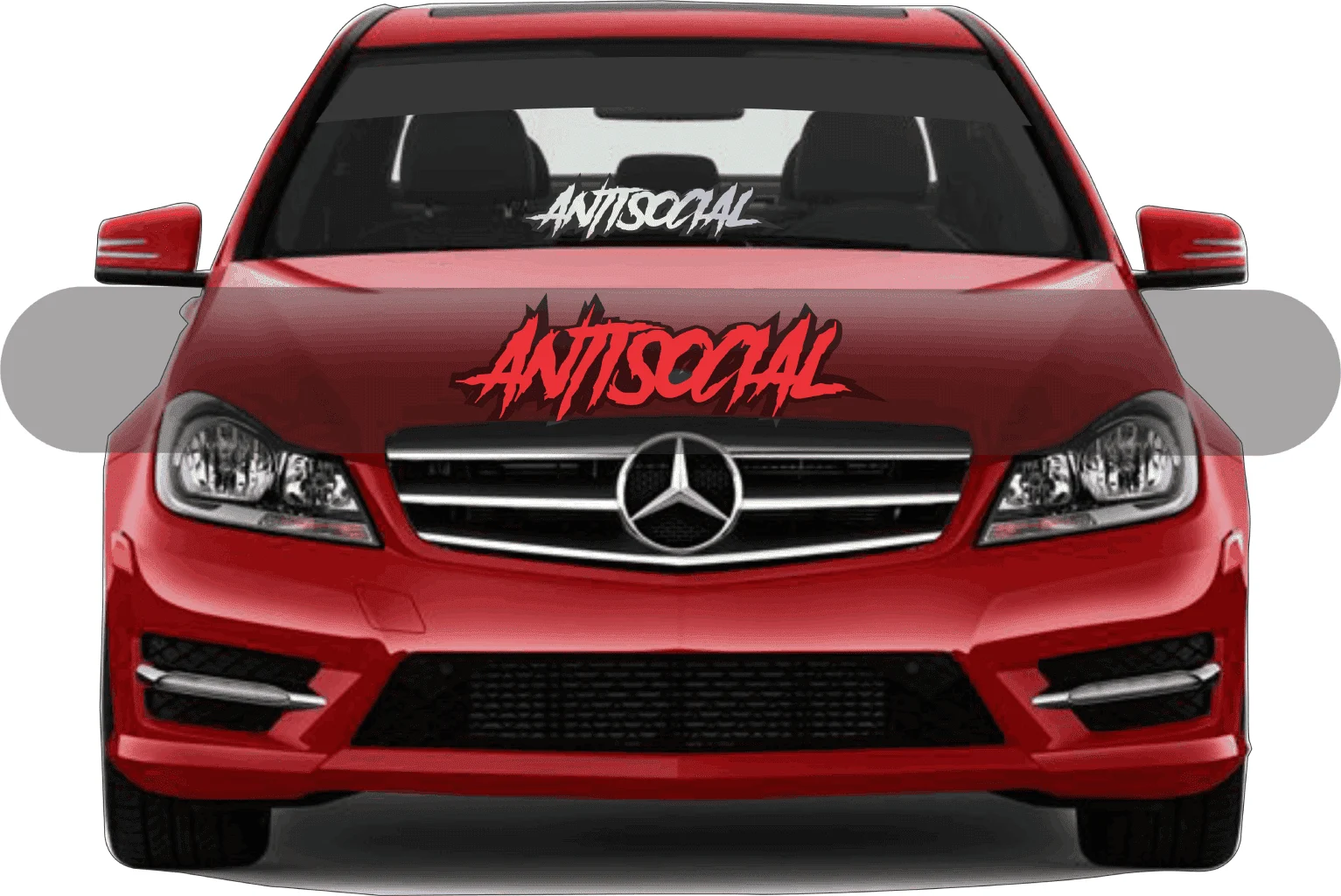 stiker antisocial parabrisa