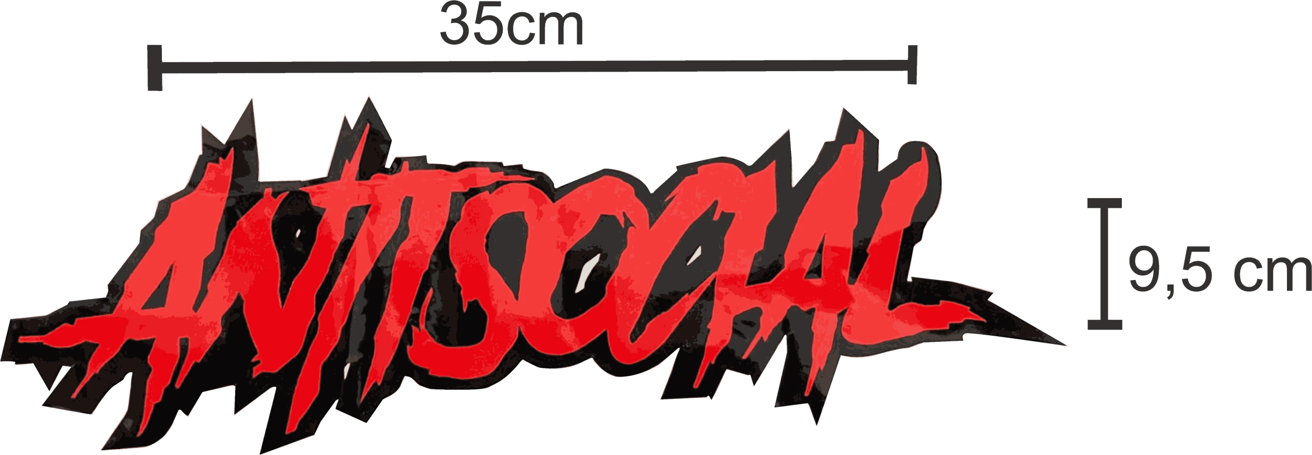 stiker antisocial parabrisa - Imagen 2