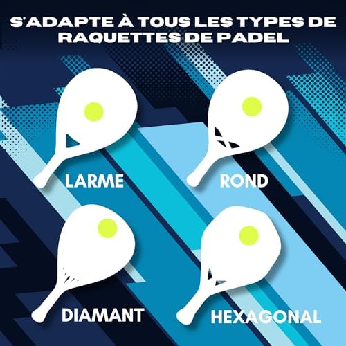 Vue 6 de Lot Protection Raquette Padel