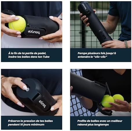 Vue 4 de Bounce Tube Tennis Pressurisateur