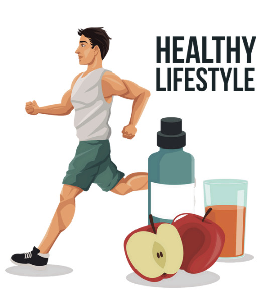 Healthy lifestyle illustration