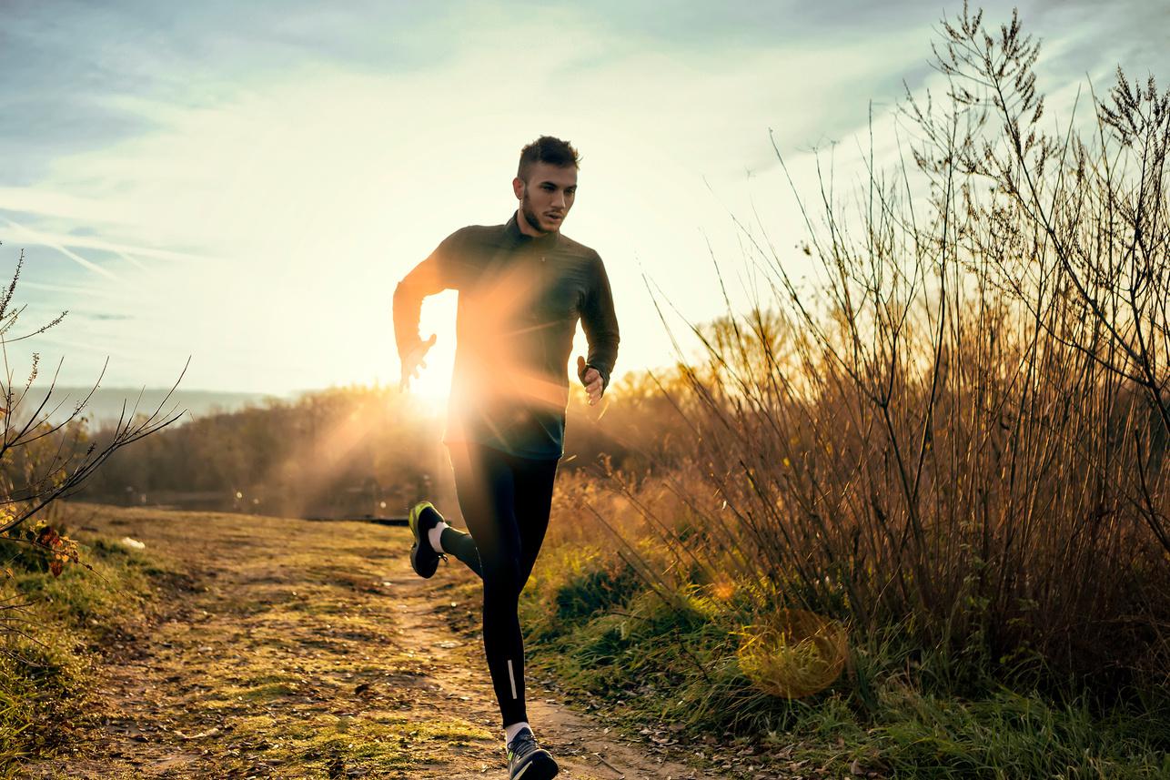 Runner at sunrise