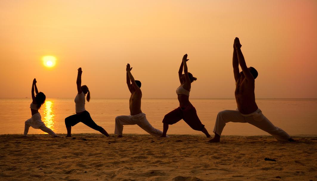 Yoga at sunset