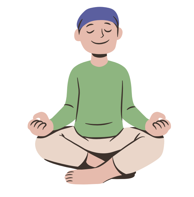 Yoga and meditation illustration