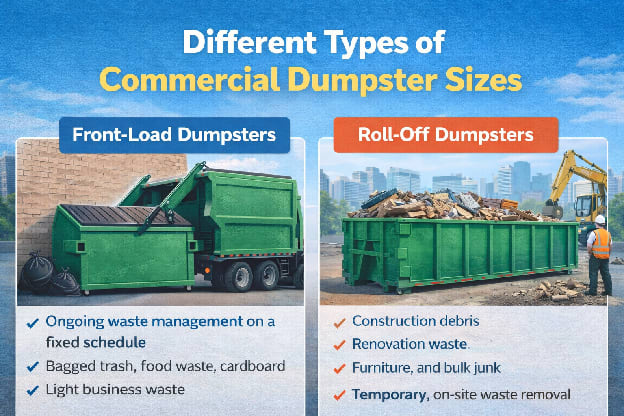 Different Types of Commercial Dumpster Sizes