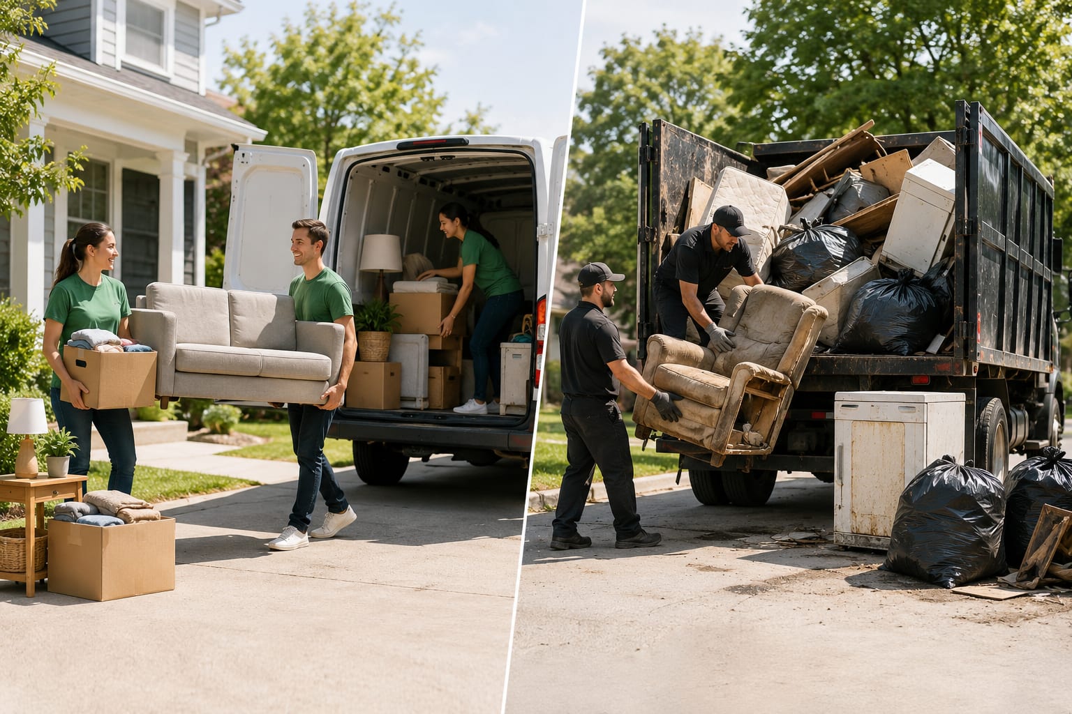 WeCycle blog: Donation Pickup vs Junk Removal: What's the Difference (And Which One You Actually Need)