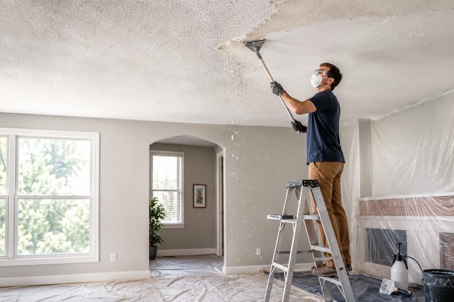 WeCycle blog: How to Remove a Popcorn Ceiling: A Complete Step-by-Step Guide