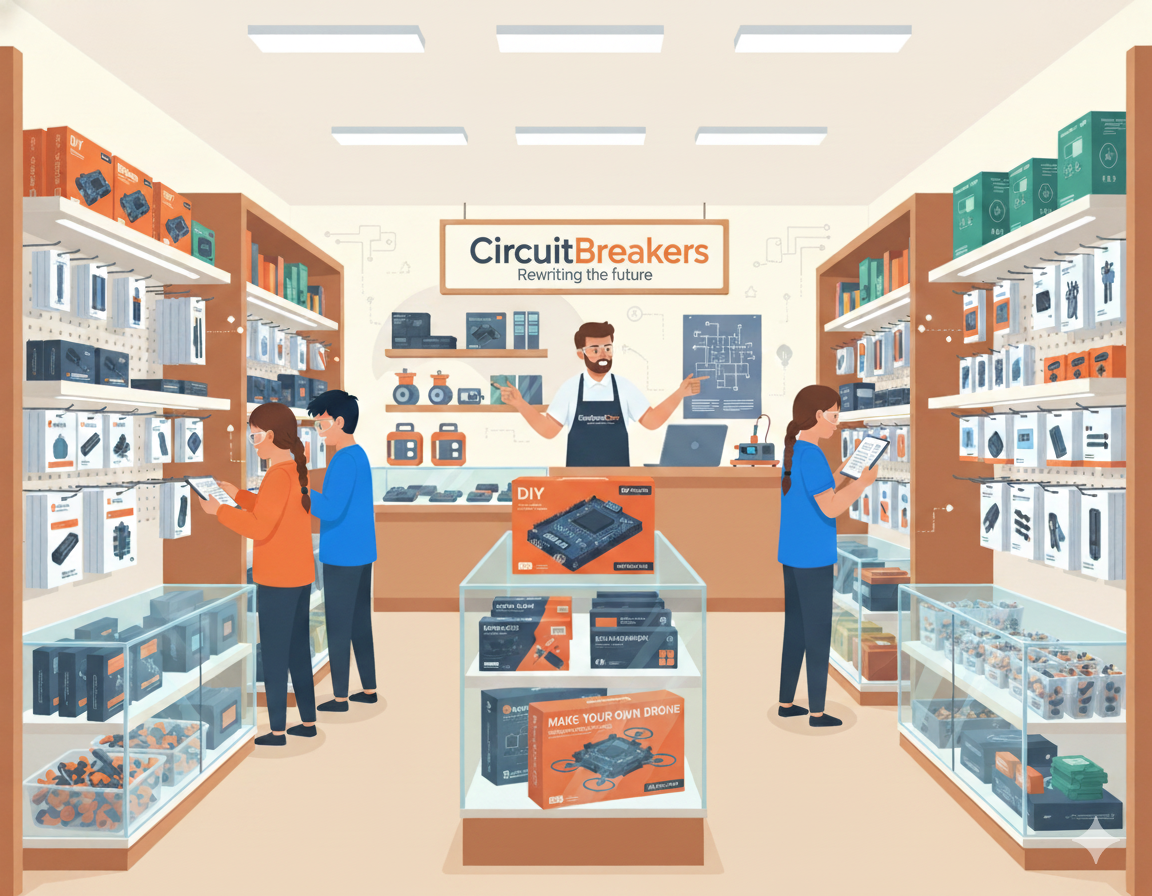 Online store showing electronic kits