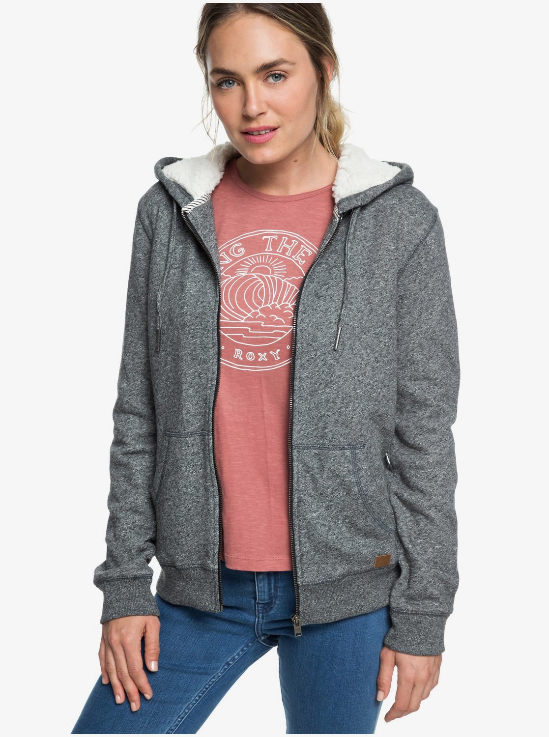 SWEAT ZIP TRIPPIN SHERPA ROXY thumbnail 3