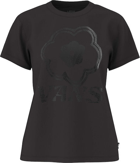 T-SHIRT BLACKOUT FLORAL CREW VANS