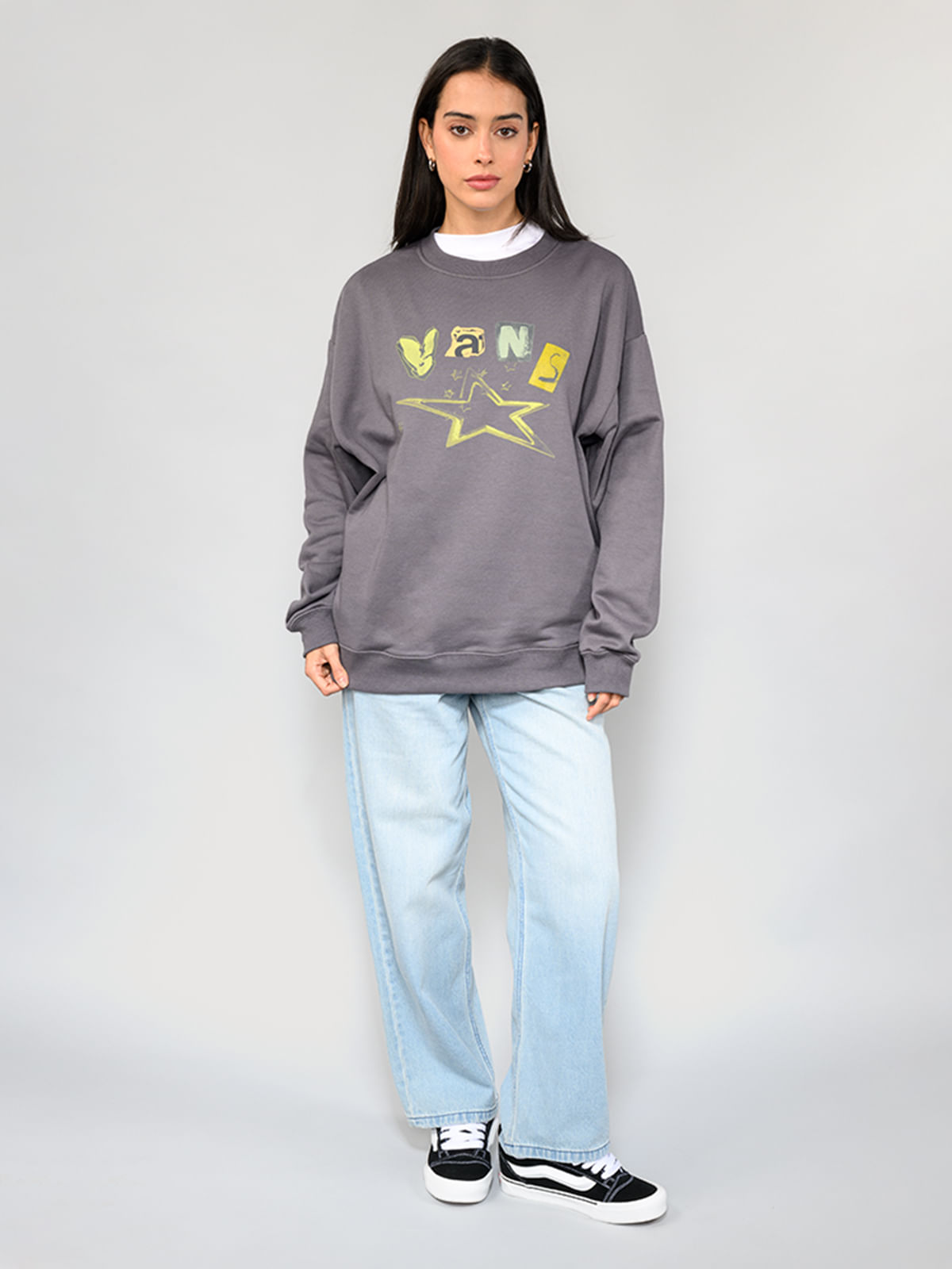 SWEATSHIRT PERFORATE OS CREW VANS thumbnail 2