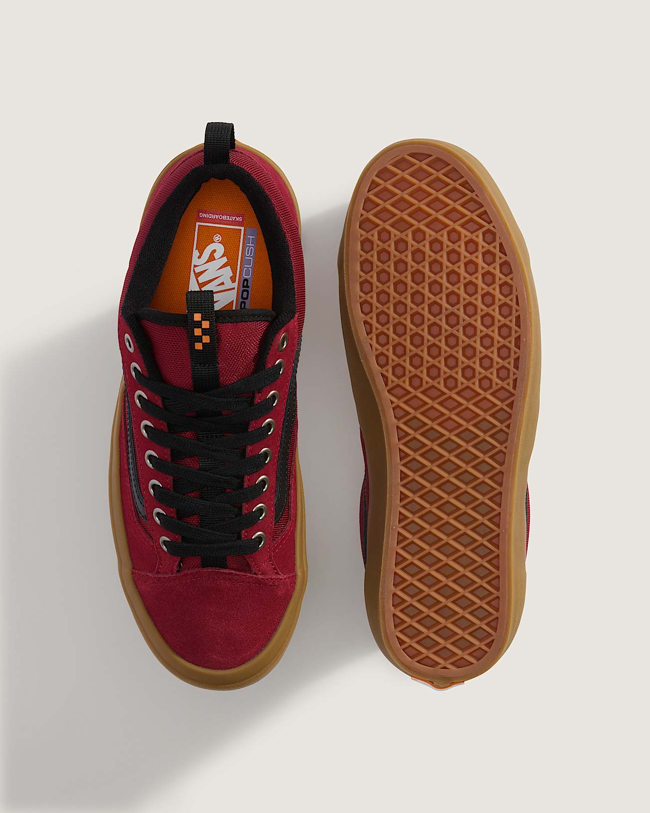 SKATE OLD SKOOL 36+ GUM BURGUNDY VANS thumbnail 3