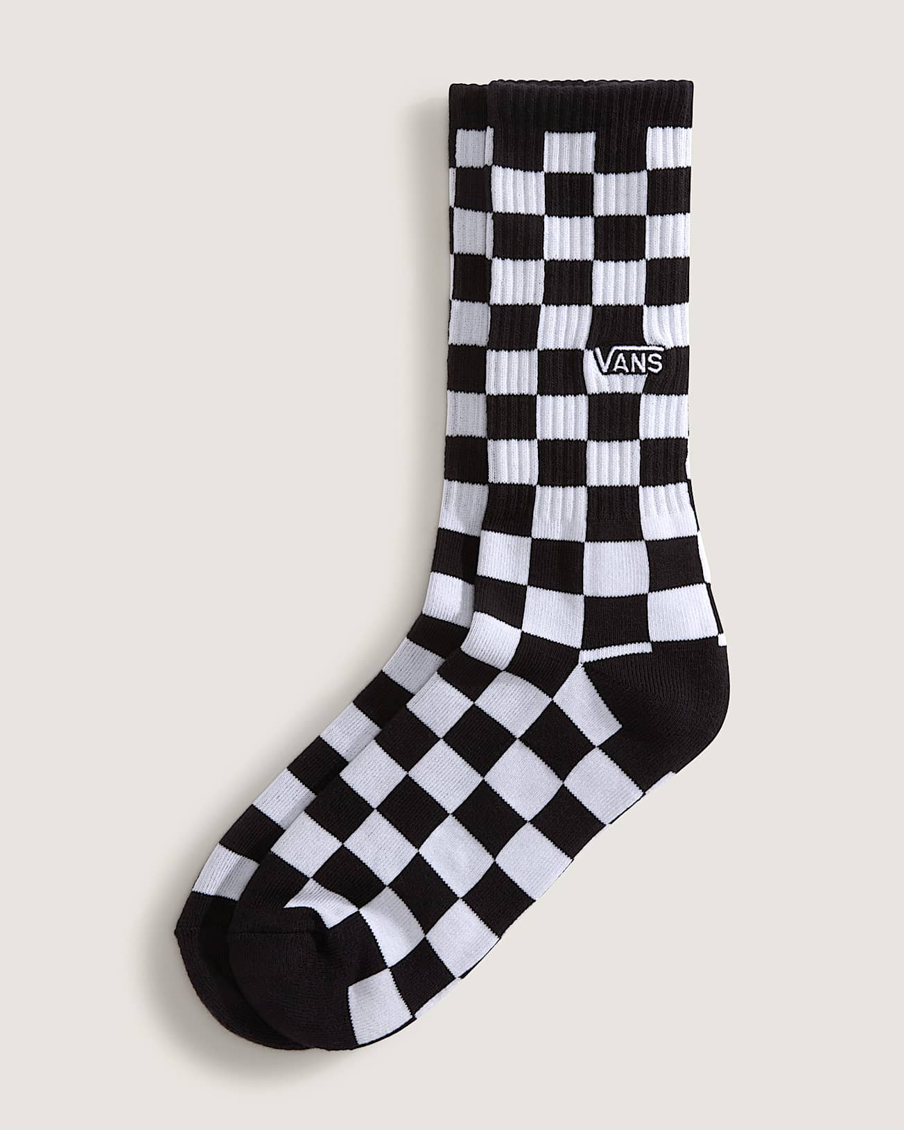 MEIAS CHECKERBOARD CREW CHBD BLKWH VANS