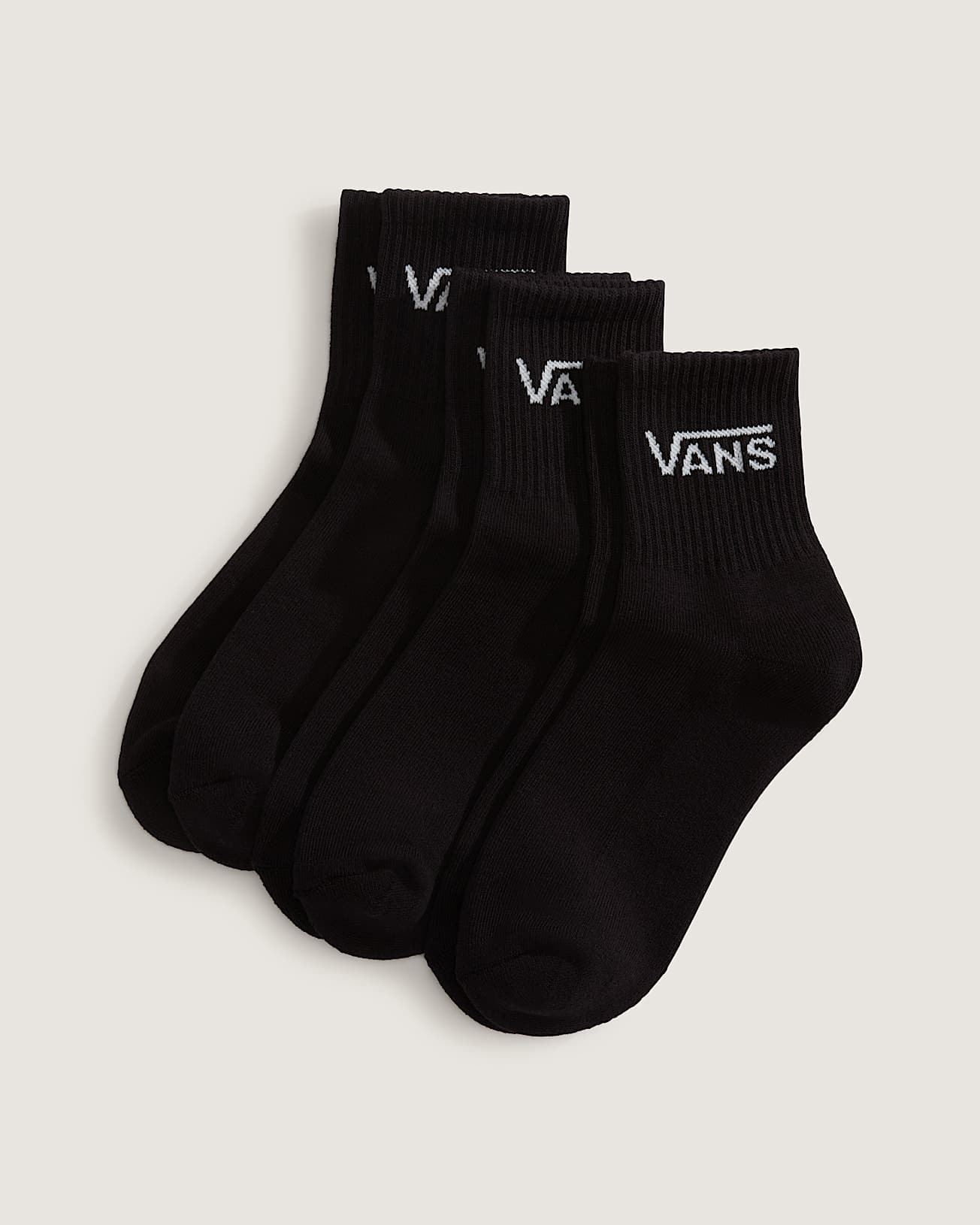 MEIAS CLASSIC HALF CREW BLACK PK3 VANS