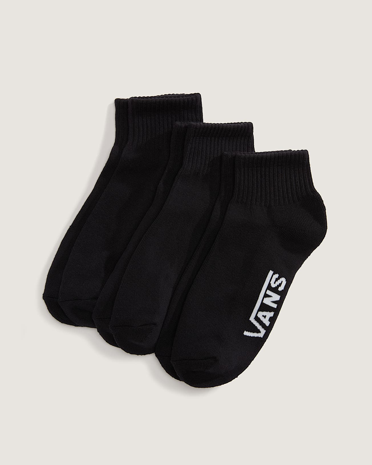 MEIAS CLASSIC QUARTER CREW BLACK PK3 VANS