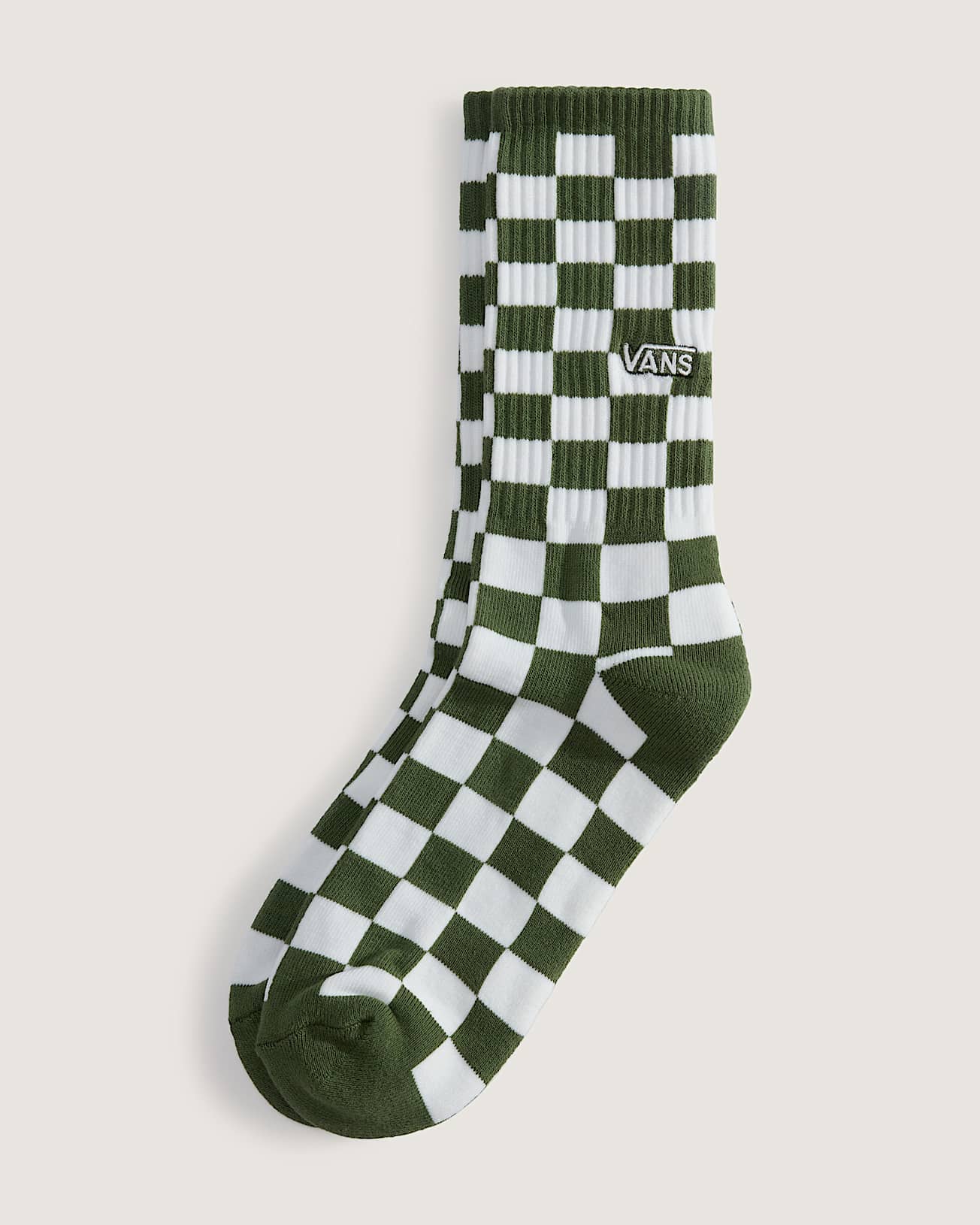 MEIAS CHECKERBOARD CREW PINE FOREST VANS