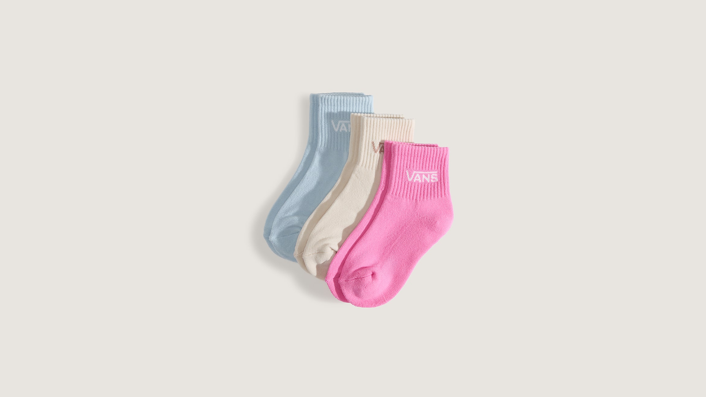 MEIAS CLASSIC HALF CREW PINK FIZZ PK3 VANS