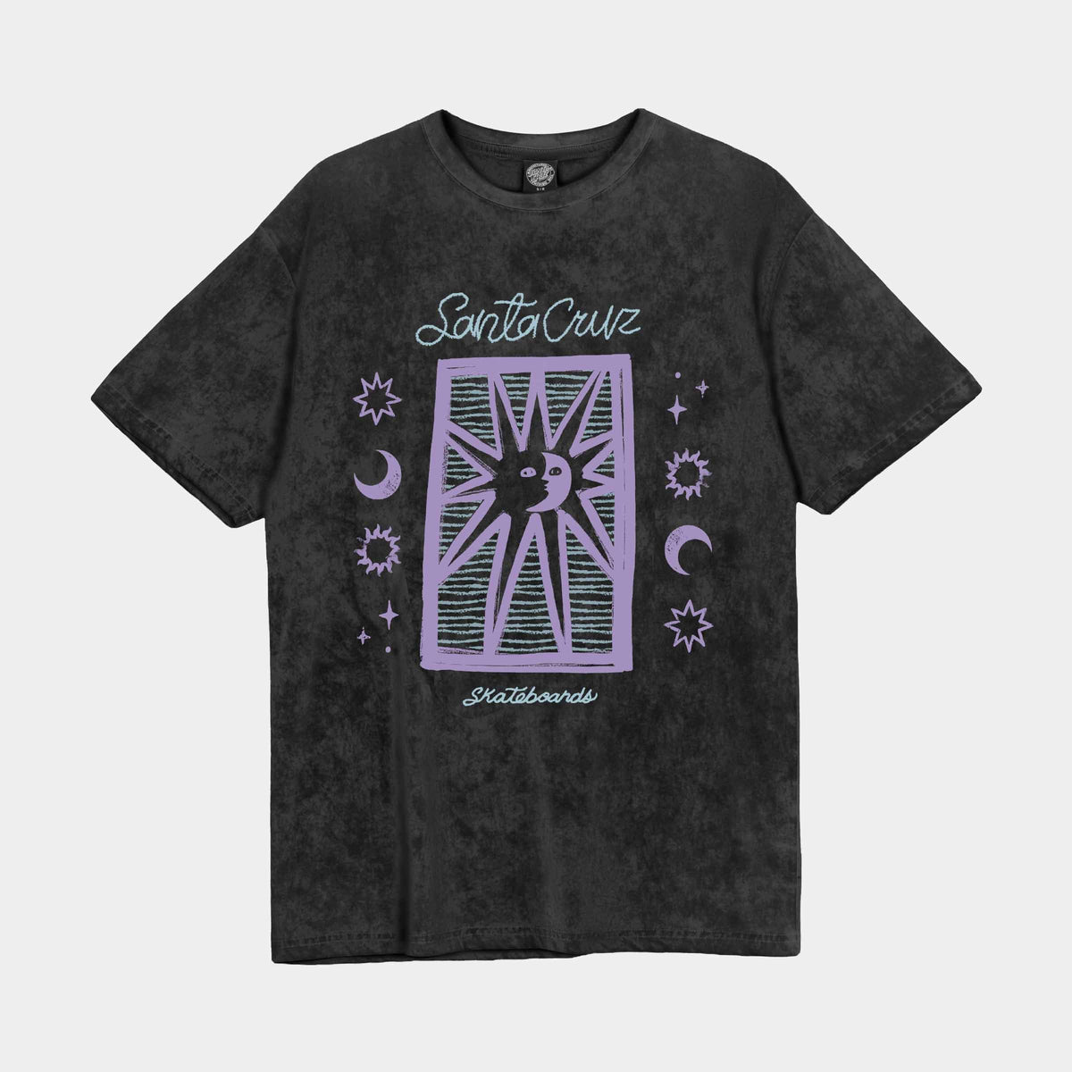 T-SHIRT WOMENS SUN STAMP SCRIPT SANTA CRUZ