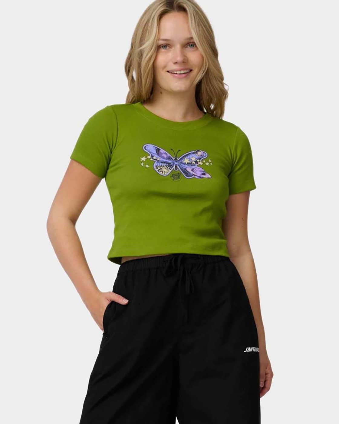 T-SHIRT WOMENS GALAXY BUTTERFLY SANTA CRUZ thumbnail 2