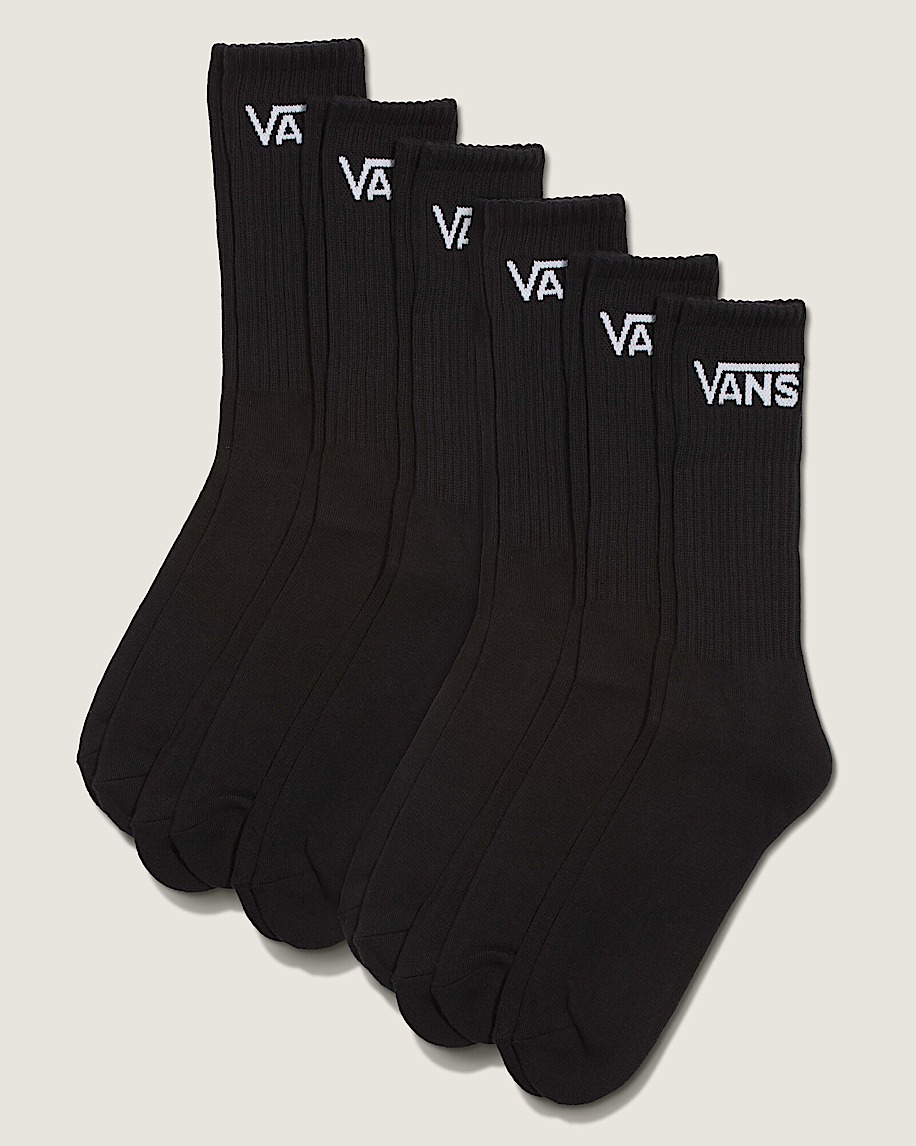MEIAS CLASSIC CREW BLACK PK6 VANS