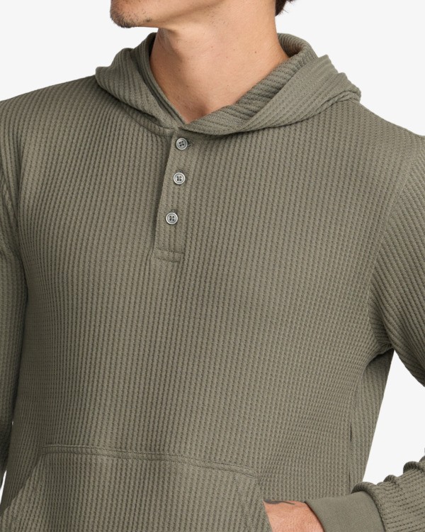 SWEAT DAYSHIFT THERMAL HOODED HENLEY RVCA thumbnail 3
