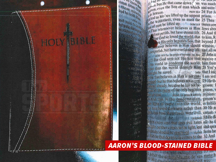 Bloody bible found in the cell