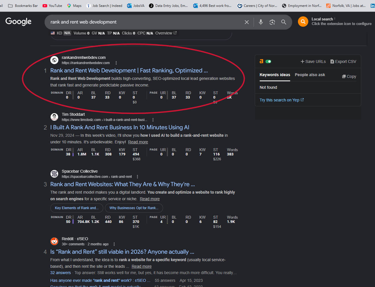 Rank & Rent Web Developement