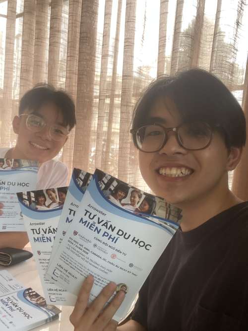 On the street handing out flyers