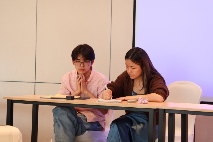 Hayden and Sojin at the North East Asia Debate Championship