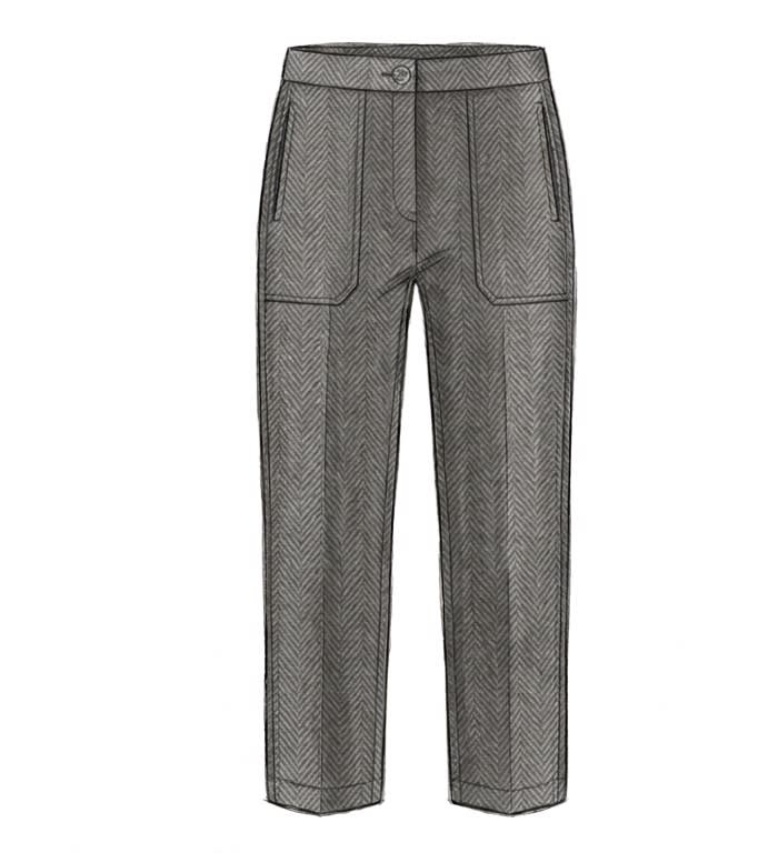 Herringbone Jacquard Trousers