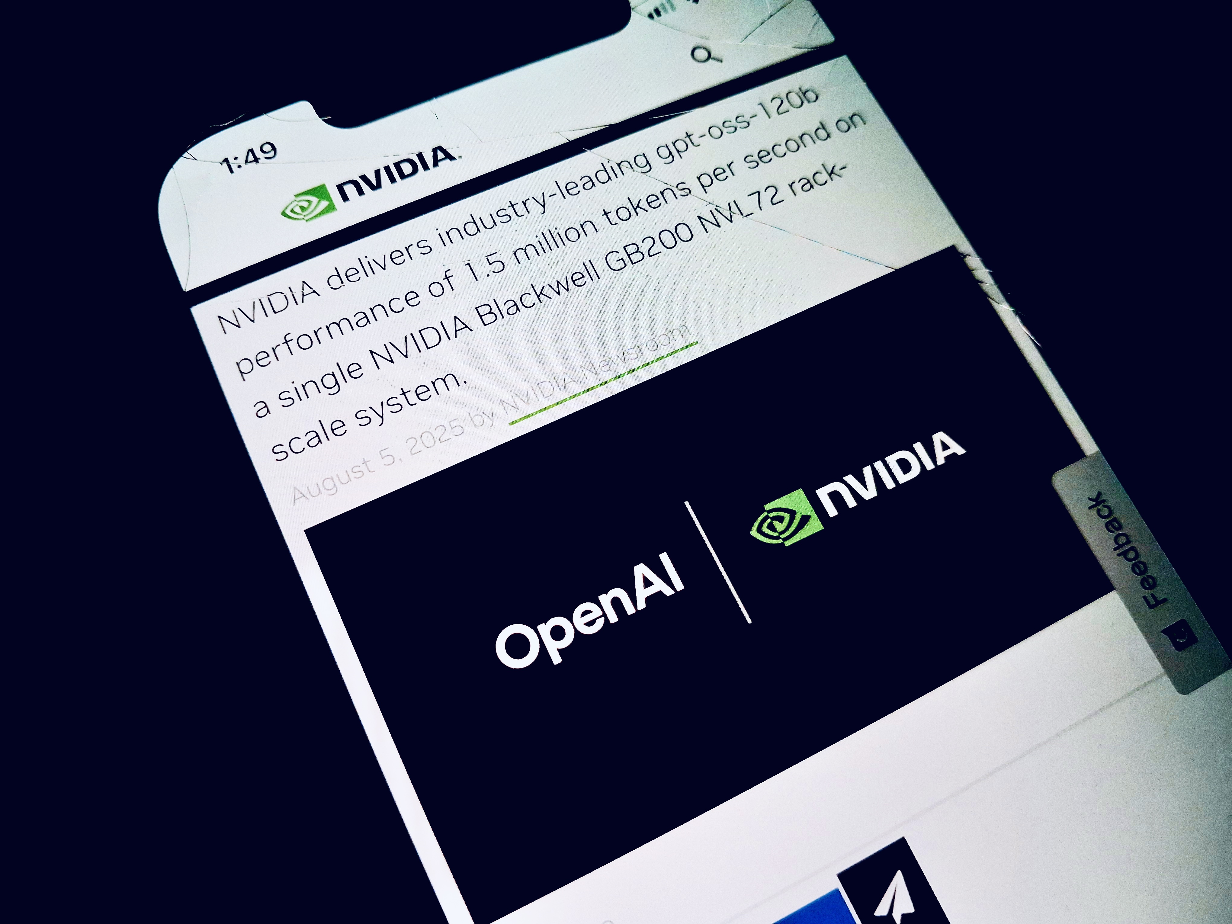 OpenAI dhe NVIDIA thyejnë rekord: 1.5 milion token për sekondë me modele të AI-së me licencë të hapur