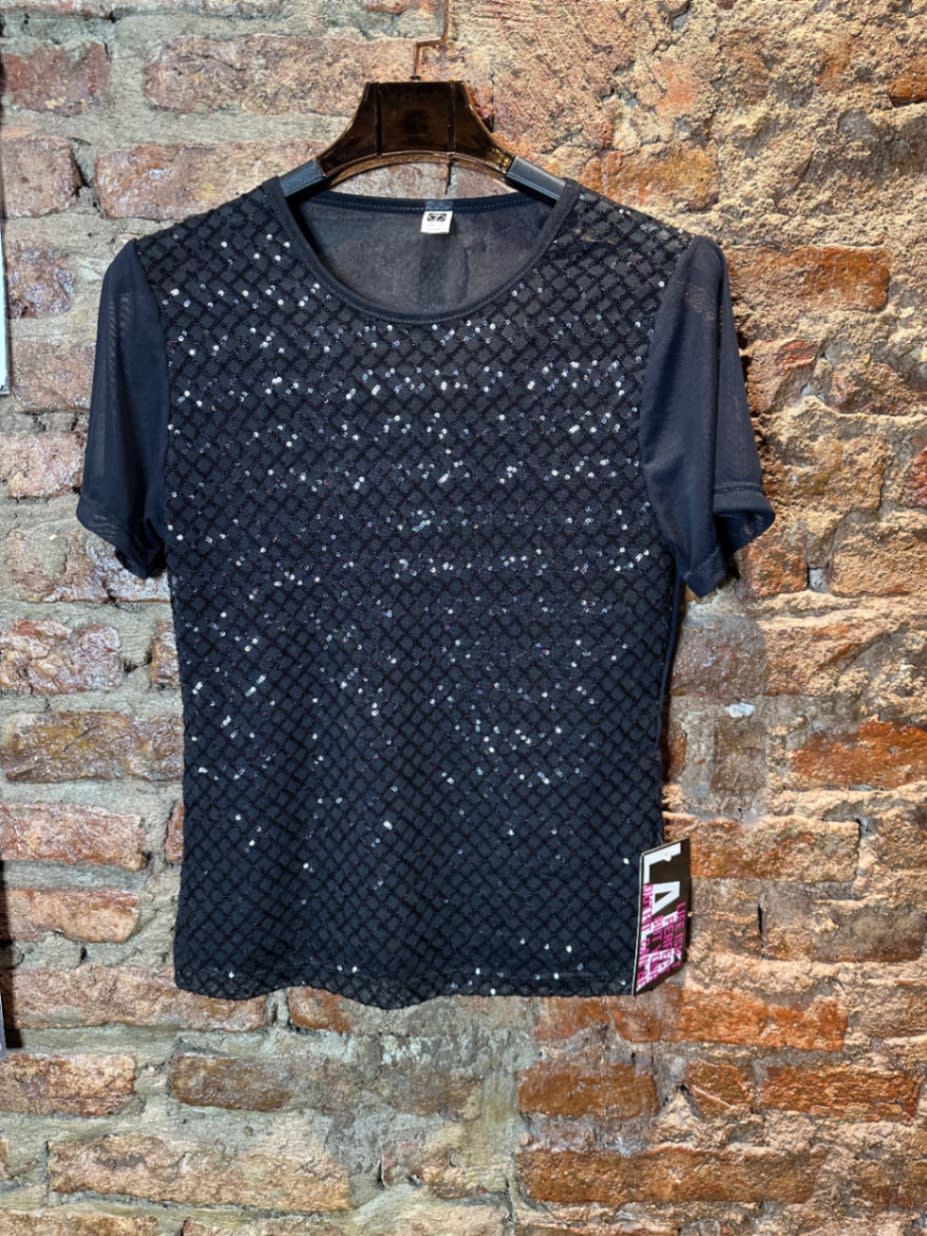REMERA LENTEJUELA RECTO