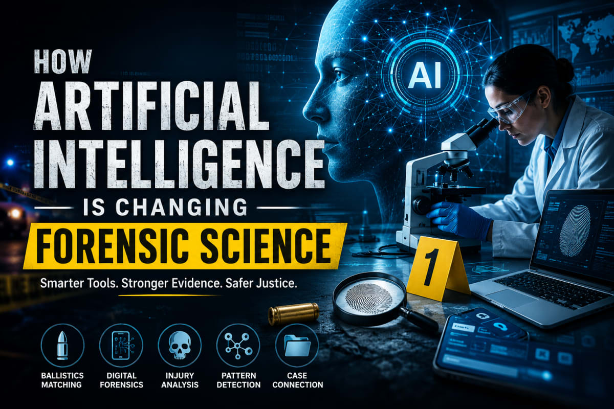 How Artificial Intelligence Is Revolutionizing Forensic Science: Smarter Investigations, Faster Justice & the Future of Crime Solving