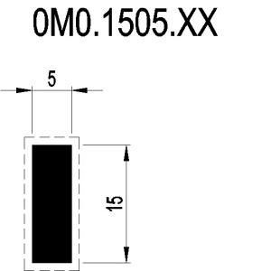 Зображення Полоса 15x5 мм [0M0.1505]