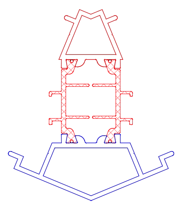 [K518131] Кутовий імпост 135° Aluprof