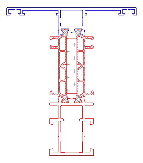 [K818700] Імпост стулки 75,5 мм (AERO) Aluprof
