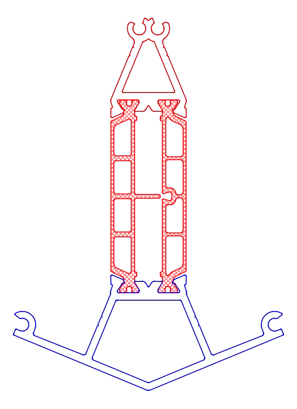 [K718605] Кутовий імпост 135° (SI) Aluprof
