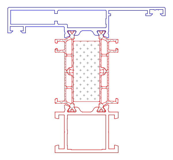 [K818625] Рама зміцнена 83,5 мм (AERO) Aluprof