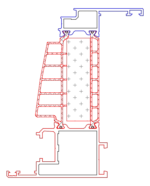 [K819113] Стулка віконна 61,5 мм (AERO, фурнітура PVC) Aluprof